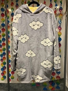 Reversible Sunshine/Raincloud “Snuddie” Blanket-Hoodie